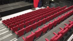 The Lubetkin Theatre auditorium red seating